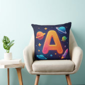 🌌 ロケット宇宙文字A星惑星キッズ 🌌 クッション (椅子)