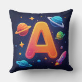 🌌 ロケット宇宙文字A星惑星キッズ 🌌 クッション (裏面)