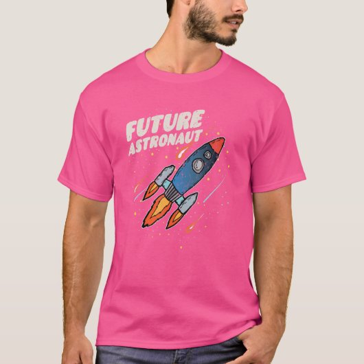 ロケット宇宙旅行天文学サイエンティスト未来Ast Tシャツ (正面)