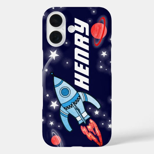 ロケット宇宙海軍パーソナライズ名iPhoneケース Case-Mate iPhoneケース (裏面)