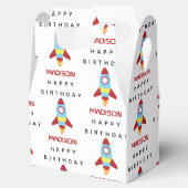 ロケット宇宙船の打ち上げ名前をカスタムする誕生日 フェイバーボックス (オープン)