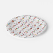 ロケット宇宙船の打ち上げ名前をカスタムする誕生日 ペーパープレート (アングル)