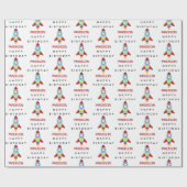 ロケット宇宙船の打ち上げ名前をカスタムする誕生日 ラッピングペーパー (フラット)