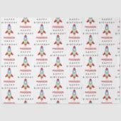 ロケット宇宙船の打ち上げ名前をカスタムする誕生日 薄葉紙 (正面)