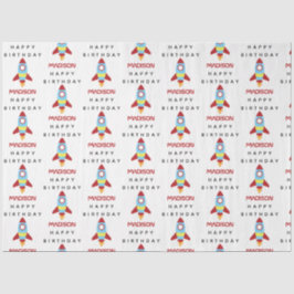 ロケット宇宙船の打ち上げ名前をカスタムする誕生日 薄葉紙