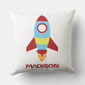 ロケット宇宙船の打ち上げ名前をカスタムする クッション (裏面)