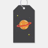 ロケット宇宙船の男の子の誕生日パーティーギフトタグ ギフトタグ (裏面)