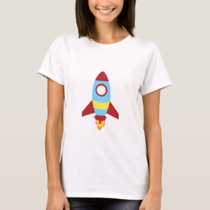 ロケット宇宙船打ち上げ Tシャツ