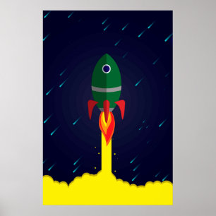 ロケット宇宙船星占い宇宙飛行士 ポスター
