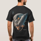 ロケット宇宙飛行士Tシャツ🚀 | 宇宙を探索する Tシャツ (裏面)