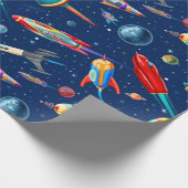 ロケット宇宙 ラッピングペーパー (角)