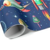 ロケット宇宙 ラッピングペーパー (ロールコーナー)