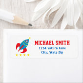 ロケット差出人住所ラベル宇宙 ラベル (インサイチュ)