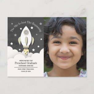 ロケット幼稚園卒業写真招待状郵便局 ポストカード