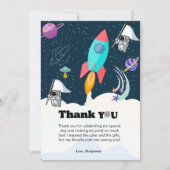 ロケット惑星銀河系と宇宙サンキューカード 案内状 (正面)