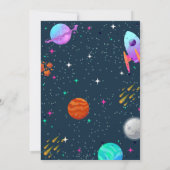 ロケット惑星銀河系と宇宙サンキューカード 案内状 (裏面)