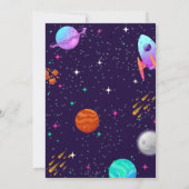 ロケット惑星銀河系と宇宙サンキューカード 案内状 (裏面)