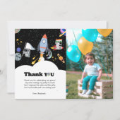 ロケット惑星銀河系と宇宙サンキューカード 案内状 (正面)