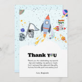 ロケット惑星銀河系と宇宙サンキューカード 案内状 (正面/裏面)