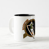 ロケット手のローラーのマグ ツートーンマグカップ (正面左)