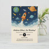 ロケット打ち上げと惑星アドベンチャー宇宙の誕生日  招待状 (スタンド正面)