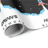 ロケット打ち上げ宇宙名誕生日 ラッピングペーパー (ロールコーナー)