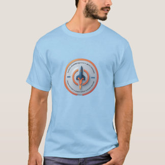 ロケット打ち上げ未来的ロゴTシャツ Tシャツ