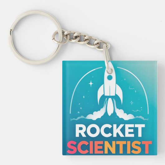 🚀 ロケット打ち上げ グロー 🌈 宇宙の冒険 キーホルダー (正面)
