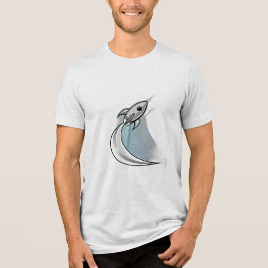 ロケット打ち上げ トライブレンドTシャツ (正面)