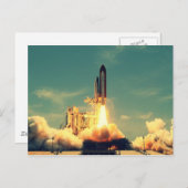 ロケット打ち上げ ポストカード (正面/裏面)