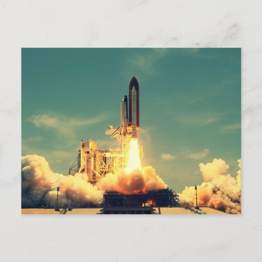ロケット打ち上げ ポストカード (正面)