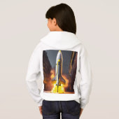 ロケット打ち上げTシャツデザイン (裏面フル)