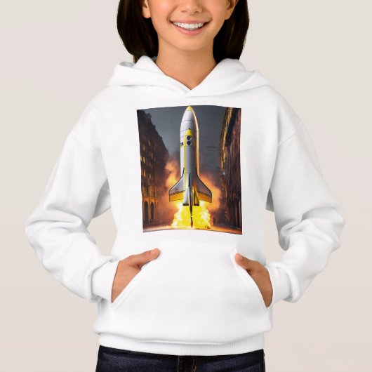 ロケット打ち上げTシャツデザイン (正面)