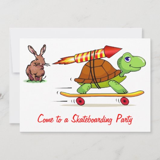 ロケット推進カメとハレ 招待状 (正面)