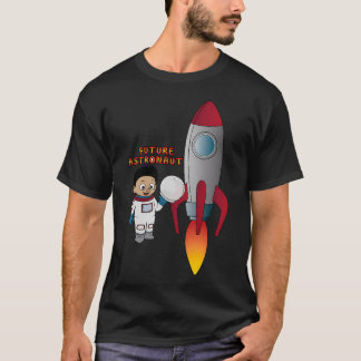 ロケット搭載の「未来の宇宙飛行士」(Afro) Tシャツ