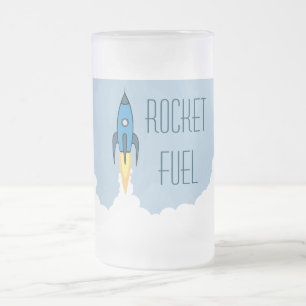 ロケット燃料のおもしろいなアルコールによって飲まれるユーモアの引用 フロストグラスビールジョッキ