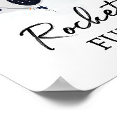 ロケット燃料宇宙パーティー宇宙飛行士ボーイドリンクサイン ポスター (角)