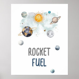 ロケット燃料銀河系外空間誕生日男の赤ちゃん ポスター