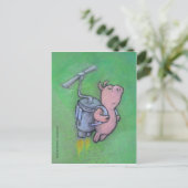 ロケット用豚葉書 ポストカード (スタンド正面)