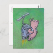 ロケット用豚葉書 ポストカード (正面/裏面)