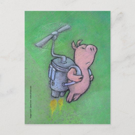 ロケット用豚葉書 ポストカード (正面)