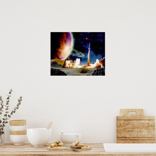 ロケット発射 ポスター (キッチン)