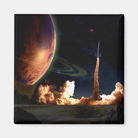 ロケット発射 マグネット (正面)