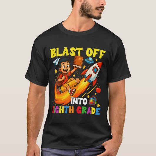 ロケット発射！8年生へ ファニーバックトゥS Tシャツ (正面)