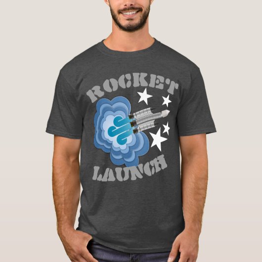 ロケット発射 Tシャツ (正面)