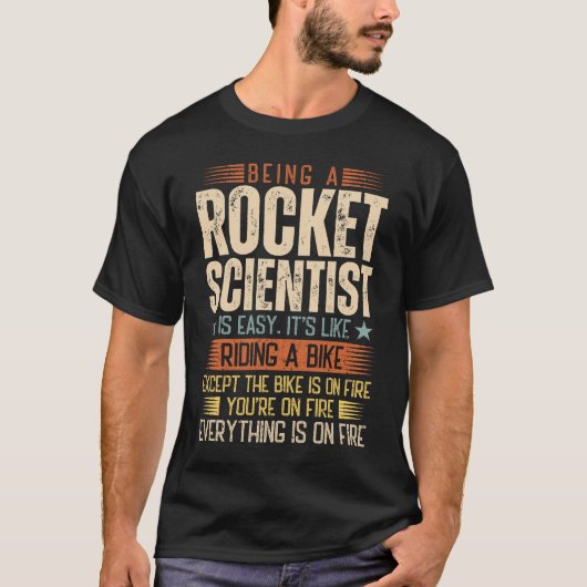 ロケット科学者は簡単 Tシャツ (正面)