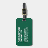 ロケット科学者 – おもしろい ラゲッジタグ (正面縦)