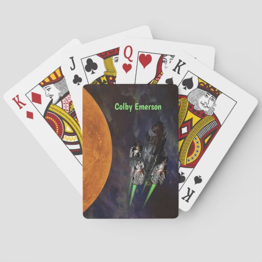 ロケット船が宇宙で爆発 – ロケット船 トランプ (裏面)