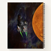 ロケット船が宇宙で爆発 – ロケット船 ノートブック (裏面)