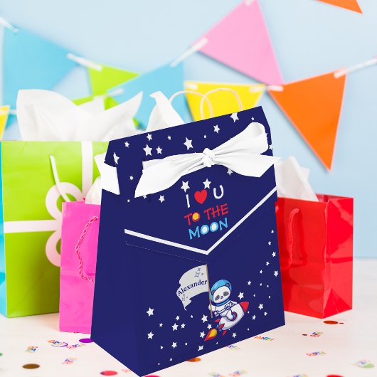 ロケット船のキッズに乗った可愛いパンダのクマ宇宙飛行士 フェイバーボックス